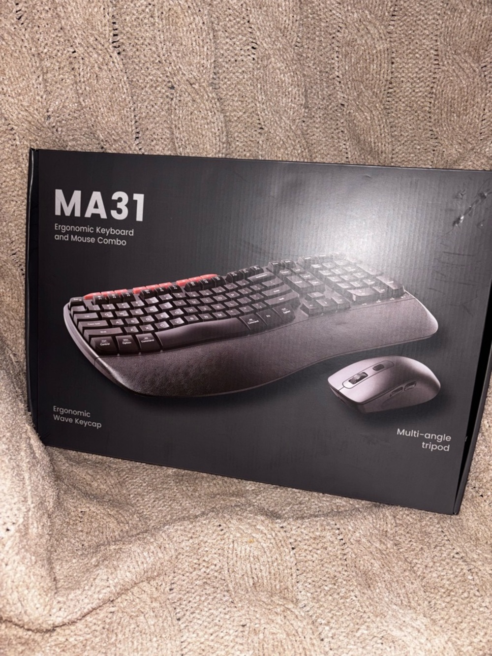 Sablute MA31 Ergonomic Wireless Keyboard & Mouse Combo • New in Box